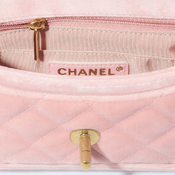 22CR【シャネル】ミニ フラップ バッグ 偽物 ベルベット AS2957B07370NG588